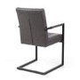 GRADE A1 - Shankar Pair of Archer Cantilever Leather Effect Grey Carver Chair
