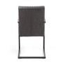 GRADE A1 - Shankar Pair of Archer Cantilever Leather Effect Grey Carver Chair