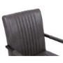 GRADE A1 - Shankar Pair of Archer Cantilever Leather Effect Grey Carver Chair