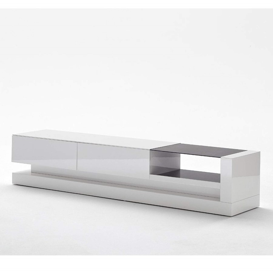 GRADE A2 - Evoque White High Gloss TV Unit with Colour Effects Lighting