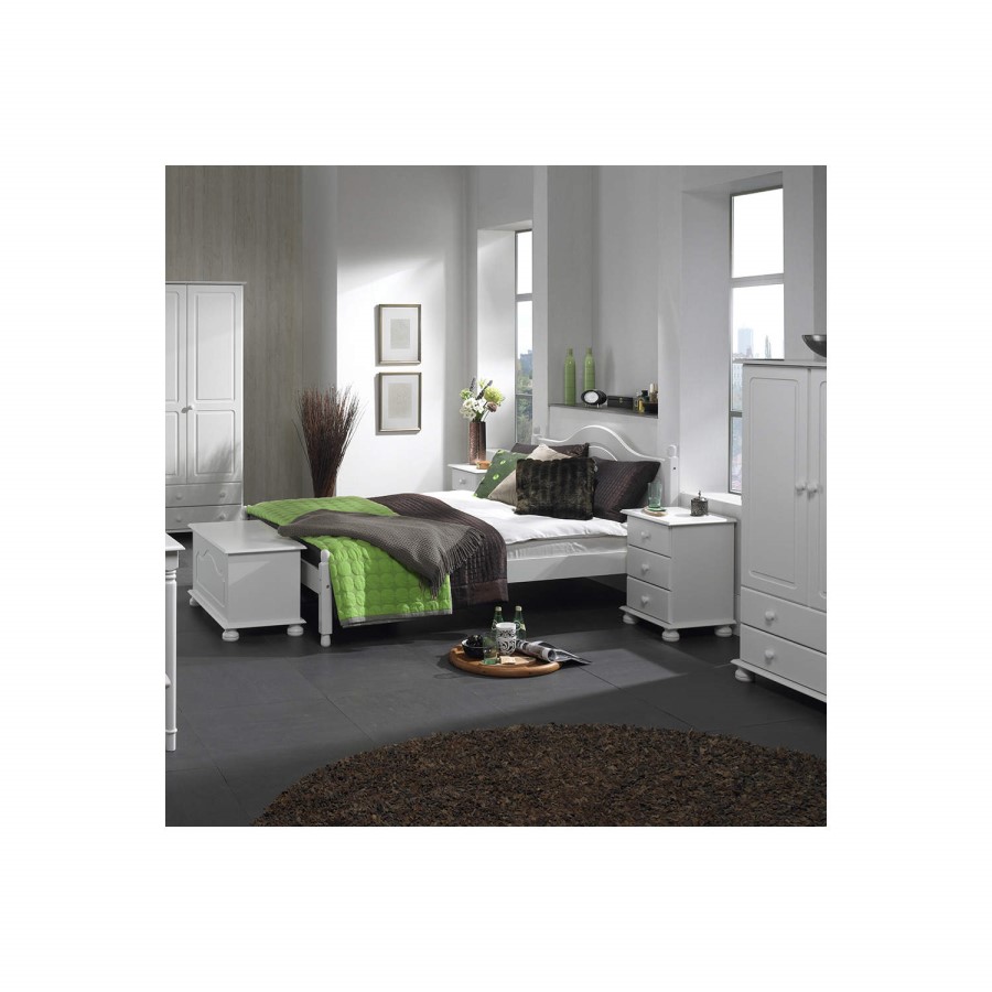 Furniture To Go Copenhagen 2 Door 2 Drawer Combi Wardrobe In White
