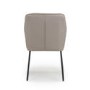 Shankar Celeste Pair of Dining Chairs in Chenille & Leather Effect Beige