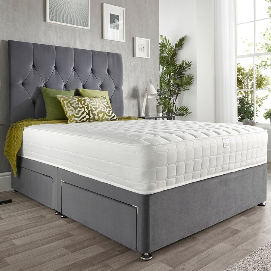 Aspire Furniture Aloe Vera Eco Memory Wool & Spring Premium Mattress - Single