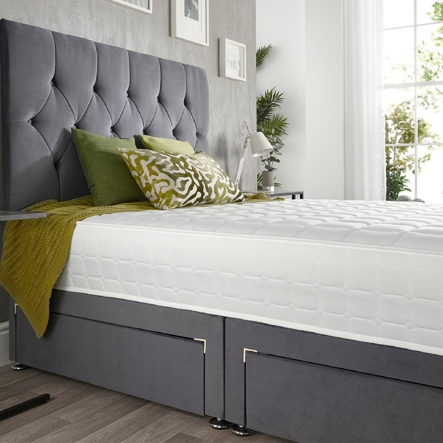 Aspire Furniture Aloe Vera Eco Memory Wool & Spring Premium Mattress - Single