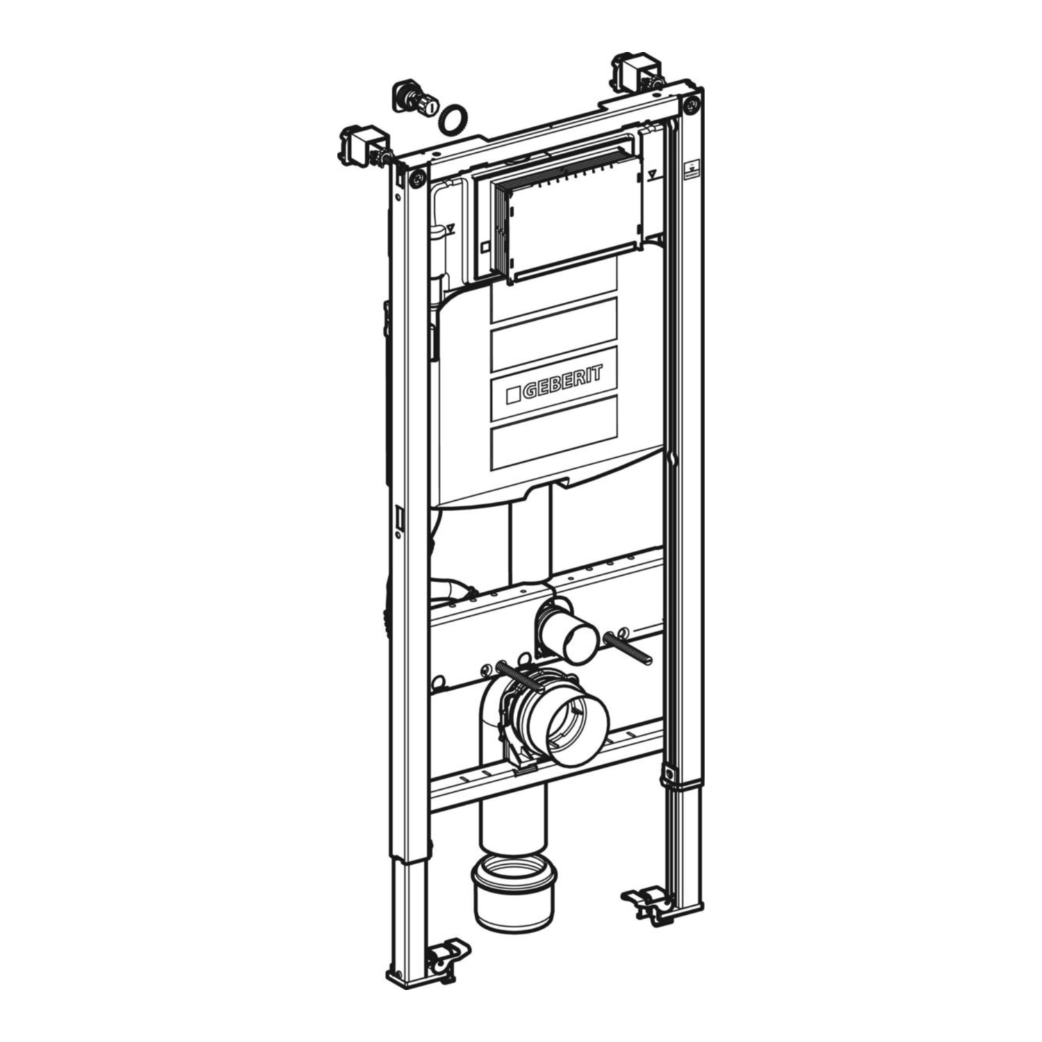 Geberit 1120mm Duofix Frame and Sigma Concealed Cistern - Furniture123