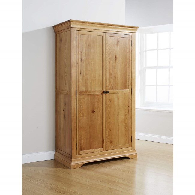 Mountrose Sandringham 2 Door Wardrobe In Natural Stain 