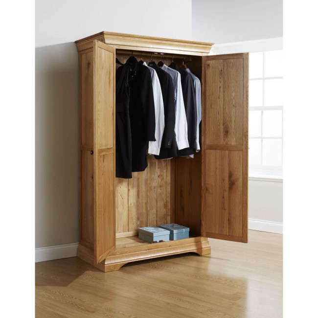 Mountrose Sandringham 2 Door Wardrobe In Natural Stain 