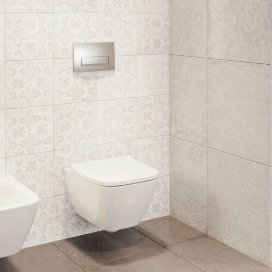 Geberit Delta50 Flush Plate - Matt Chrome