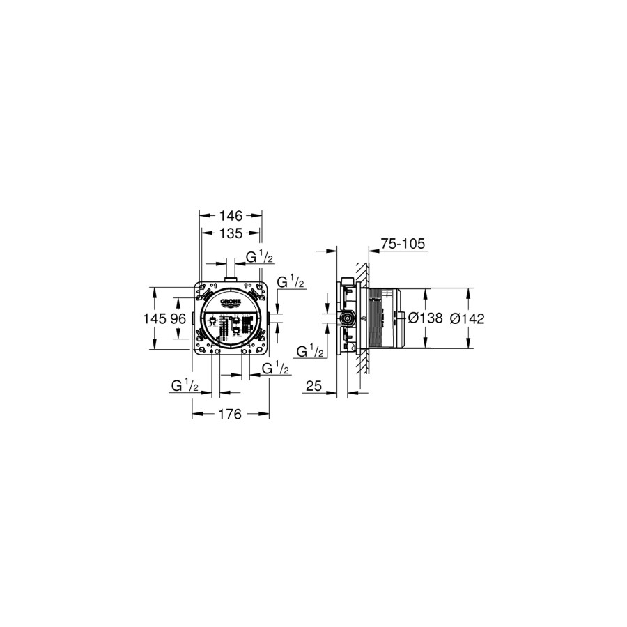 Grohe SmartControl Shower Set - 2 Outlet