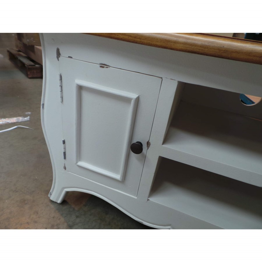 GRADE A3 - Signature North French Chic Monique Corner TV Unit in Pale mint