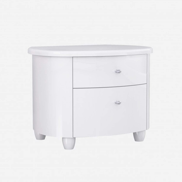 GRADE A2 - Birlea Furniture Aztec Nightstand in White High Gloss