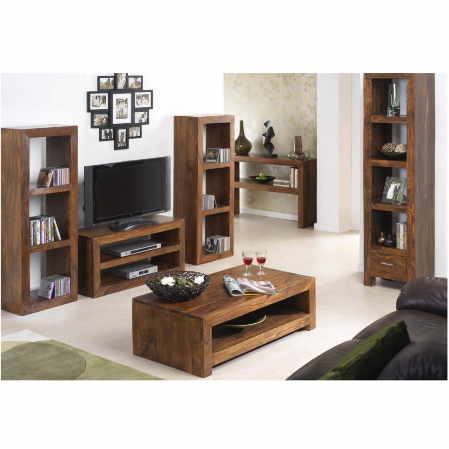 GRADE A2 - Heritage Furniture UK Laguna Sheesham 1 Shelf Coffee Table