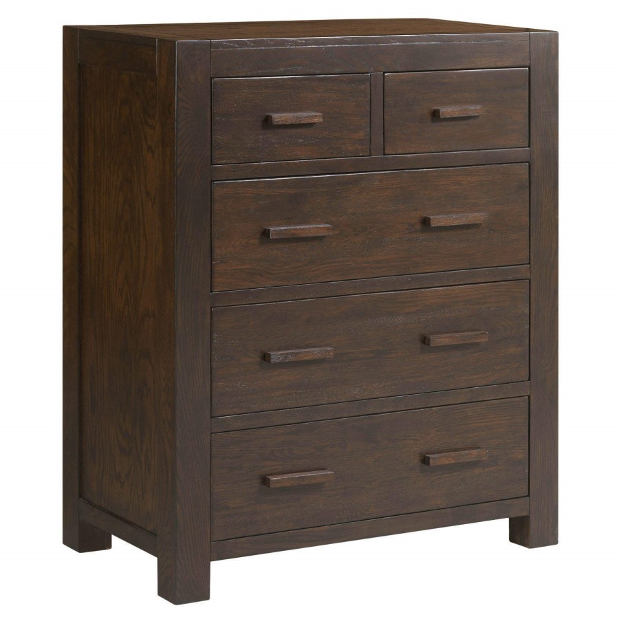 Pacific 3 Piece Bedroom Set in Solid Dark Oak - Walnut Effect