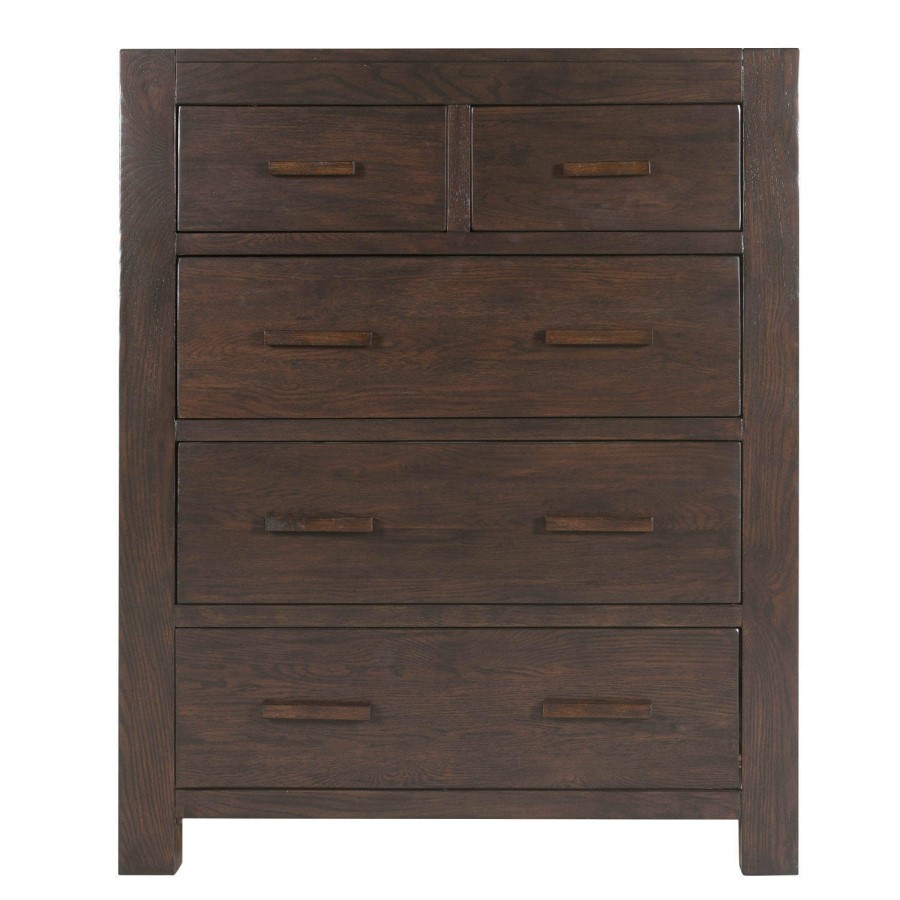 Pacific 3 Piece Bedroom Set in Solid Dark Oak - Walnut Effect