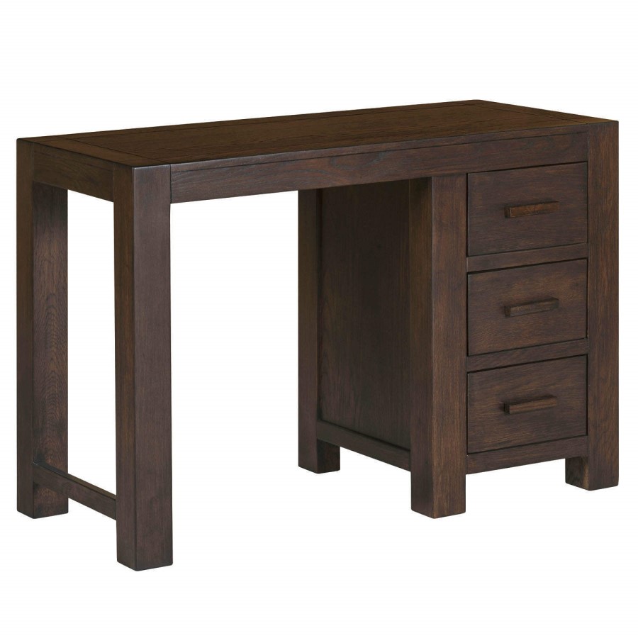 GRADE A2 - Pacific Dressing Table in Solid Dark Oak - Walnut Effect