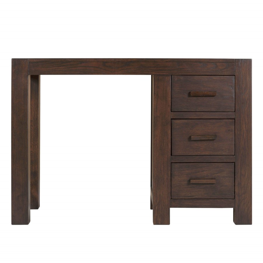 GRADE A2 - Pacific Dressing Table in Solid Dark Oak - Walnut Effect