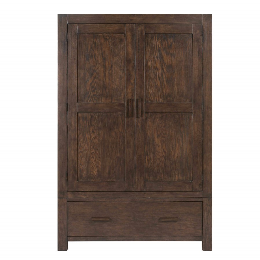 Pacific 3 Piece Bedroom Set in Solid Dark Oak - Walnut Effect