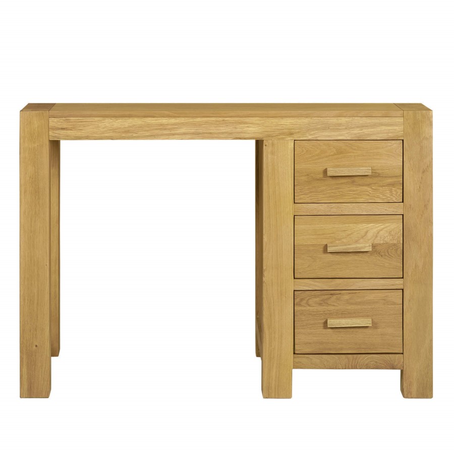Atlantic 3 Drawer Solid Light Oak Dressing Table