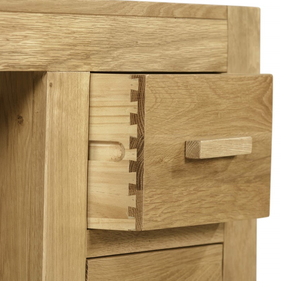 Atlantic 3 Drawer Solid Light Oak Dressing Table