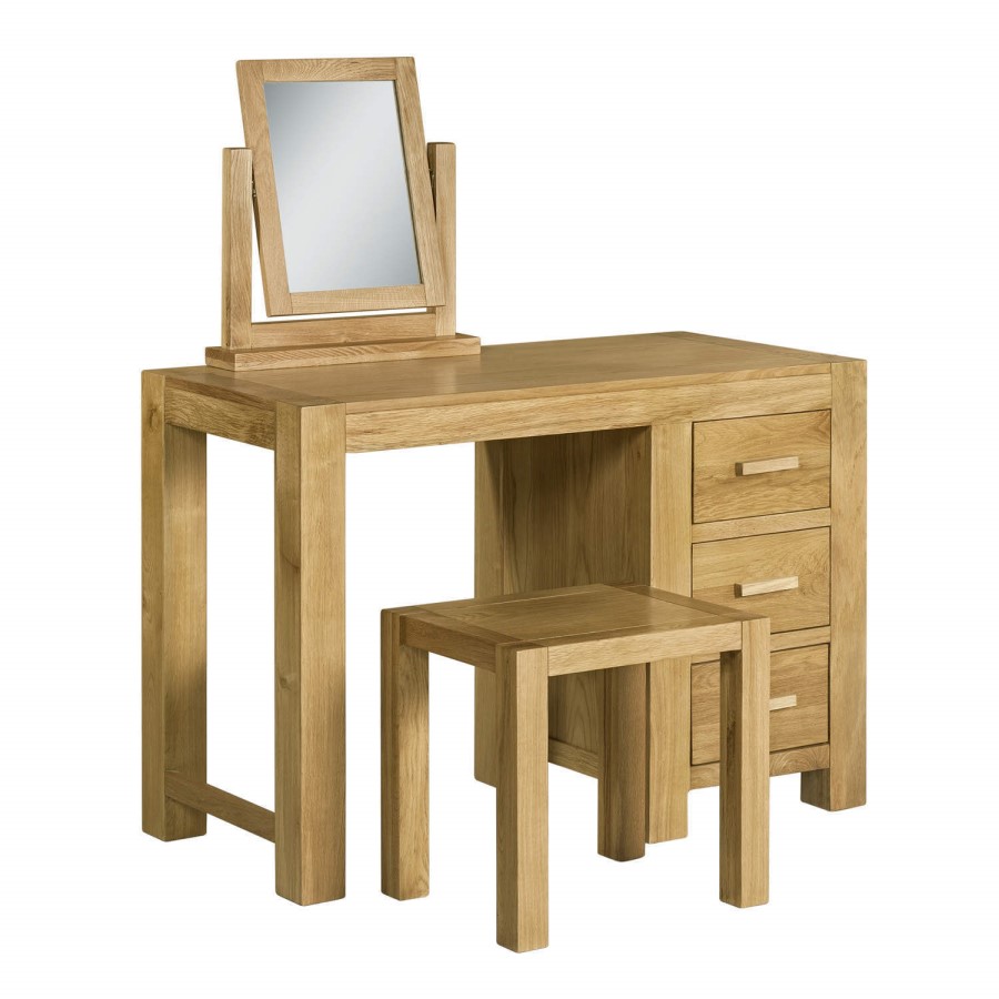 Atlantic Solid Light Oak Dressing Table Stool