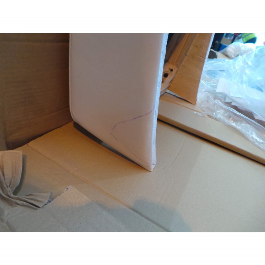 GRADE A3 - LPD Monroe Diamante Dining Chairs in White Pair