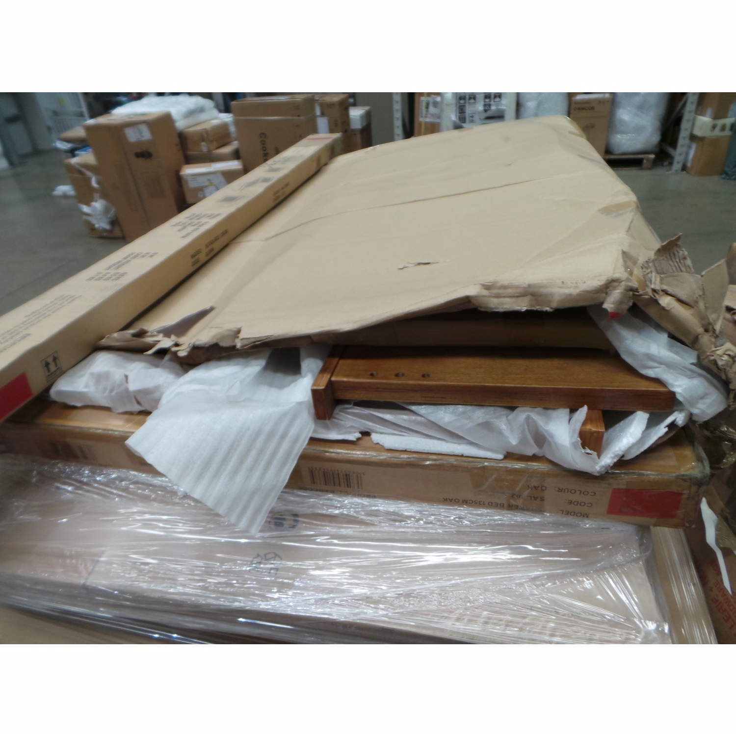 GRADE A2 Julian Bowen Olivia Oak Double Bed Furniture123