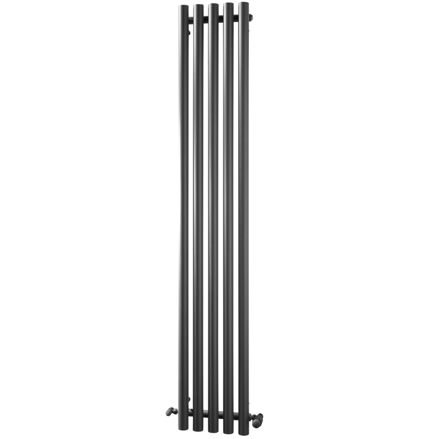 Mayfair Anthracite Single Panel Vertical Radiator - 1800 x 305mm