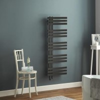 Black Heated Towel Rail Radiator 1200 x 500mm - Cobham Black Heated Towel Rail Radiator 1200 x 500mm - Cobham