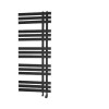 Black Heated Towel Rail Radiator 1200 x 500mm - Cobham