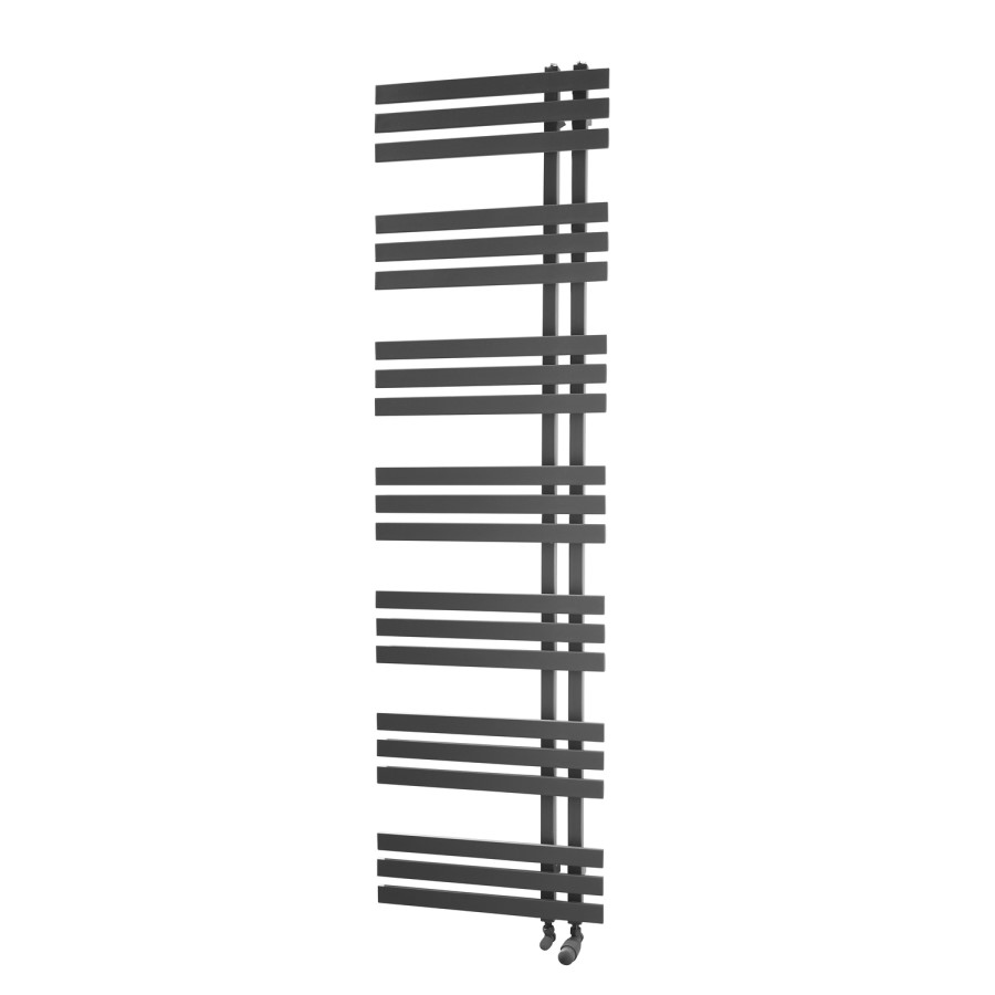 Towelrads Cobham Anthracite Heated Towel Rail Radiator - 1800 x 500mm