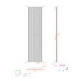 Towelrads Oxfordshire White Vertical Radiator 1800 x 465mm