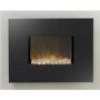 Adam Nexus Electric Wall Mounted Fire in Black Glass with Pebble Bed