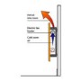 Adam Nexus Electric Wall Mounted Fire in Black Glass with Pebble Bed