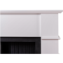 Adam White Fireplace Suite with Black Double Door Electric Stove & Log Effect Fuel Bed - Oxford
