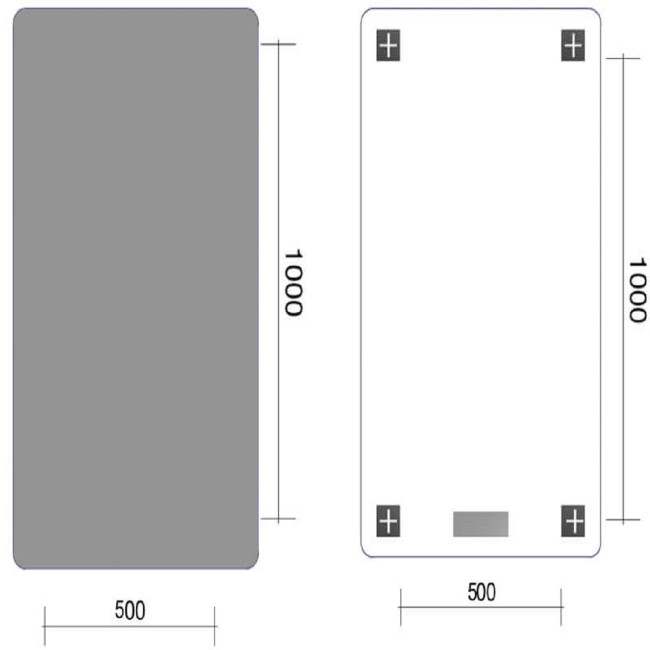 Towelrads Vetro Brown Vertical Electric Designer Radiator 1000 x 500mm