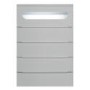 Tall Grey High Gloss Chest of 5 Drawers with Light - Sciae Opus 36