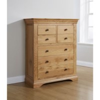 Mountrose Sandringham 4 Over 3 Drawer Chest In Natural Stain 