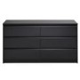 Parisot Dark Chest of Drawers in Shiny Black Melamine