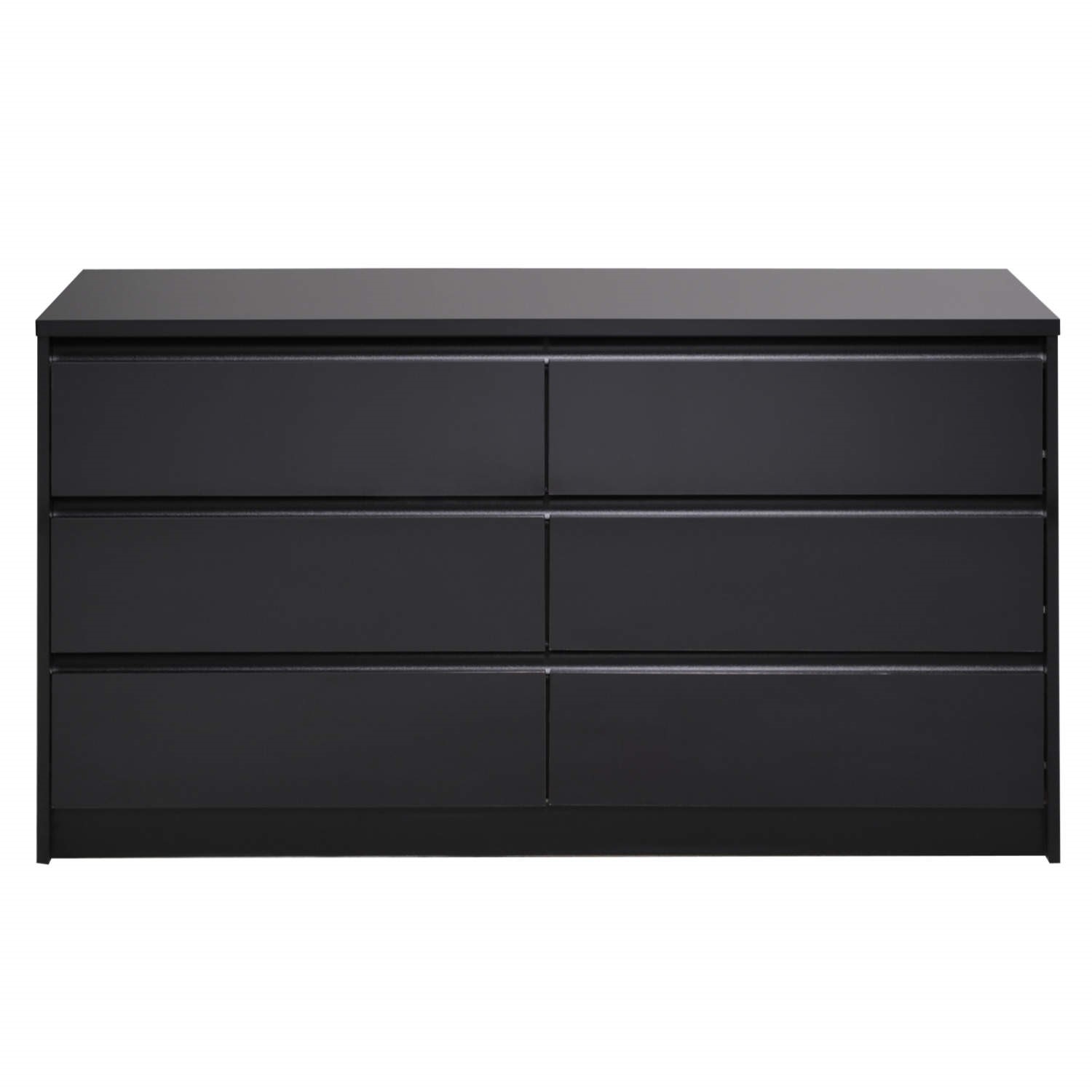 Parisot Dark Chest Of Drawers In Shiny Black Melamine Furniture123