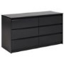 Parisot Dark Chest of Drawers in Shiny Black Melamine
