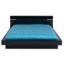 Parisot Dark Double Bed in Shiny Black Melamine