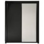 Parisot Dark Sliding Double Wardrobe in Shiny Black Melamine