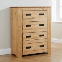 Mountrose Oxford 4 Drawer Chest In Waxed Oak Effect 