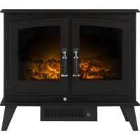 Adam Woodhouse Black LED Double Door Electric Stove 1.8kW Adam Woodhouse Black LED Double Door Electric Stove 1.8kW