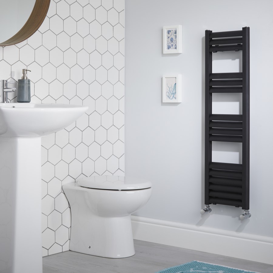 Towelrads Eton Anthracite Towel Radiator - 1000 x 300mm