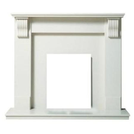 Adam Tewkesbury Marble Fireplace Surround in Sparkly White