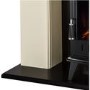 Cream and Black Stove Electric Fireplace Suite - Adam