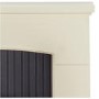 Cream and Black Stove Electric Fireplace Suite - Adam