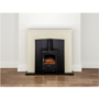 Cream and Black Stove Electric Fireplace Suite - Adam