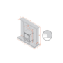 Cream and Black Stove Electric Fireplace Suite - Adam